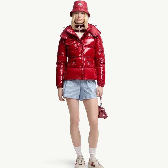 Moncler Jackets & Blazers - Moncler  Glareins Braided Trim Hooded Short Down Jacket